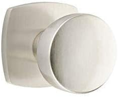 Emtek Passage Set, Urban Modern Rosette, Laurent Knob, Satin Brass
