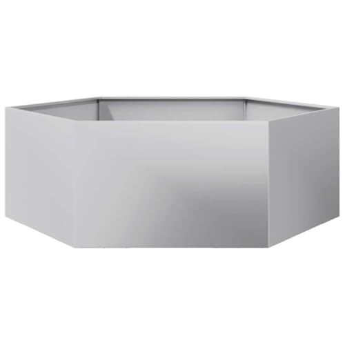 VidaXL Jardinera Hexagonal Acero galvanizado