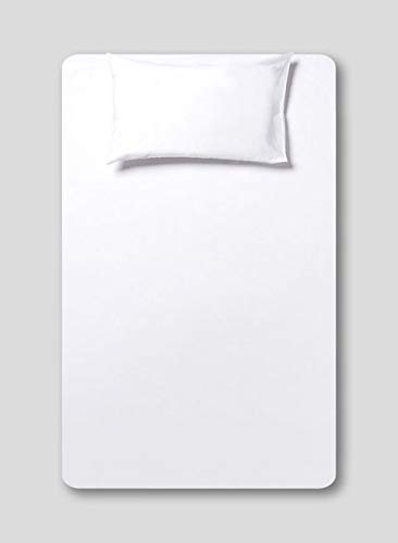 RISHAHOME Printed 180 Thread Count Cotton Bedsheet Set | Single Size (1 Bedsheet + 1 Pillow Case) White | 2 Pieces | 147x240 cm