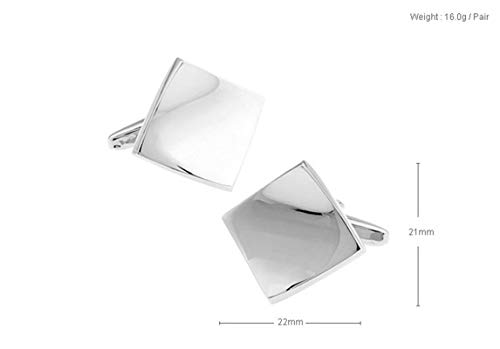 Mancuernillas plateadas Daesar para camisa de hombre miniatura 5