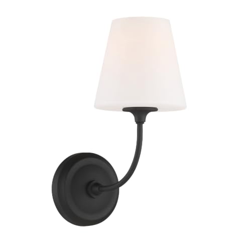 Image of Crystorama Libby Langdon Sylvan 6'' Black Forged Sconce