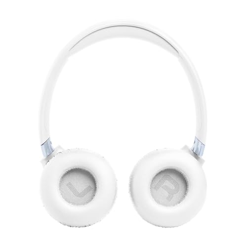 Image of JBL Tune 680NC Wireless On-Ear Headphones with Noise Cancelling - White | Bluetooth 6.0, Smart Ambient, up to 76 hours battery life, Google Fast Pair, Microsoft Swift Pair and Hi-Res Audio