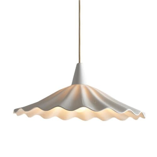Lampe suspendue céramique style japonais E27 : finis les reflets