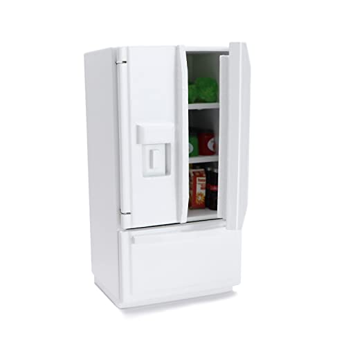 Dollhouse Fridge 1:12 Miniature Furniture Accessories Refrigerator Decoration Mini Home Scene Model For Kitchen Living Room Ornaments (White) #TOP3