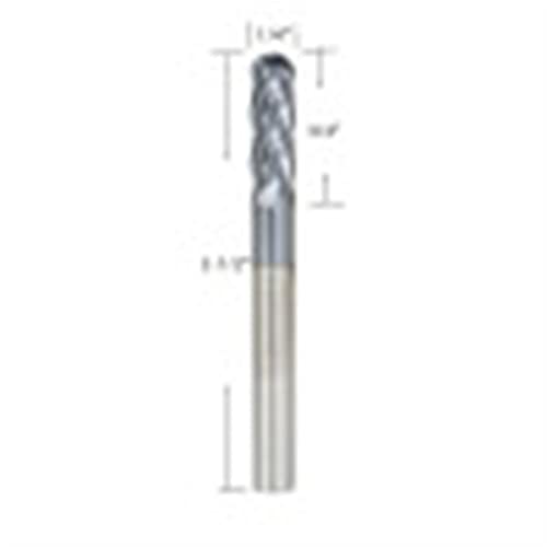 Image of findmall 5Pcs 1 /4 Inch Helix Carbide End Mill Tialn Coated 4 Flute 3 /4 Inch Length of Cut Fit for Aluminum Cut Non-Ferrous Metal Upcut CNC Spiral Router Bit