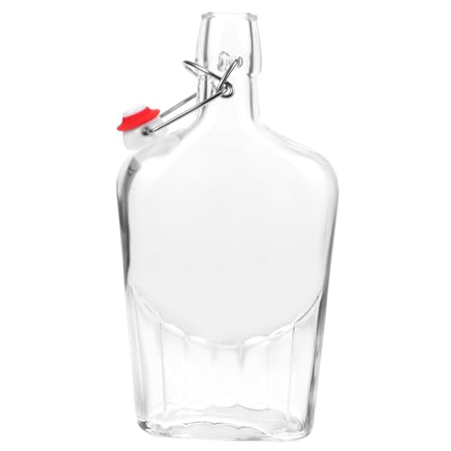 FUNOMOCYA Glass Wine Holder Wine Glasses Glasses Mini Bottle Swing Top Beer Bottles Clear Wine Bottles Wine Bottle with Lid Whiskey Bottle Wine Rack Clear Wine Bottle