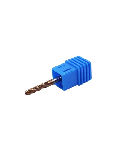 Image of 1 /8 inch Carbide Ball Nose End Mills, TISIN Coated, 4 Flute, End Mill Bits for Alloy Steels and Hardened Steels, 1 /8 inch Cutting Diameter- 5pcs