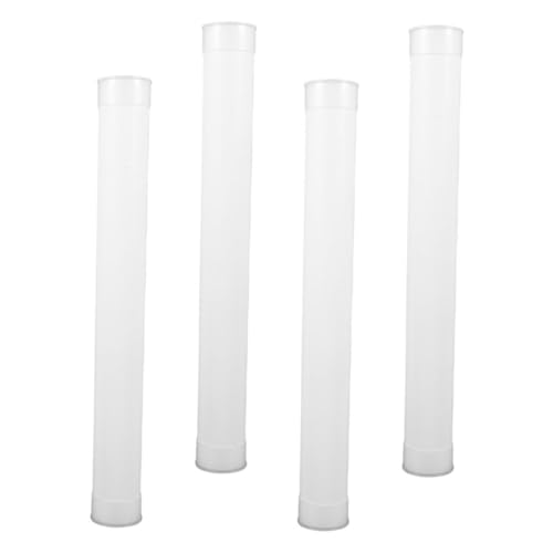 Alipis 4pcs Straight Tube Container Shipping Tube Poster Tube with Strap Poster Storage Document Tube Portable Blueprint Holder Blueprint Rolling Storage Poster Tubes for Storage White