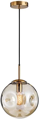Pendentif lumières boule de verre D25CM E27 lustre nordique de style moderne