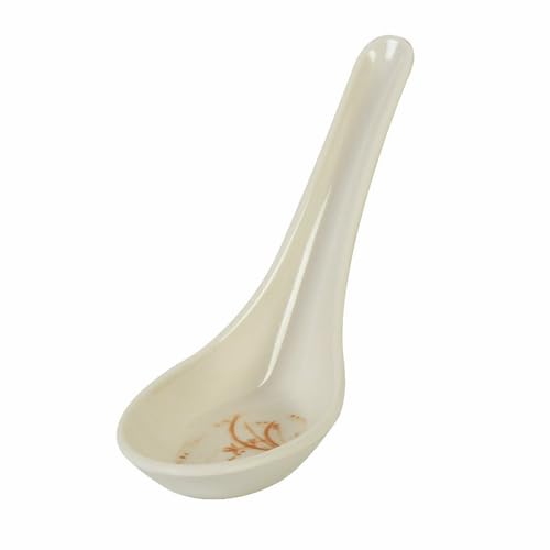 7003GD Spoon, 3/4 oz., 5-5/8" x 1-5/8, Break-Resistant, Dishwasher Safe, Melamine, Gold Orchid, Pack of 12