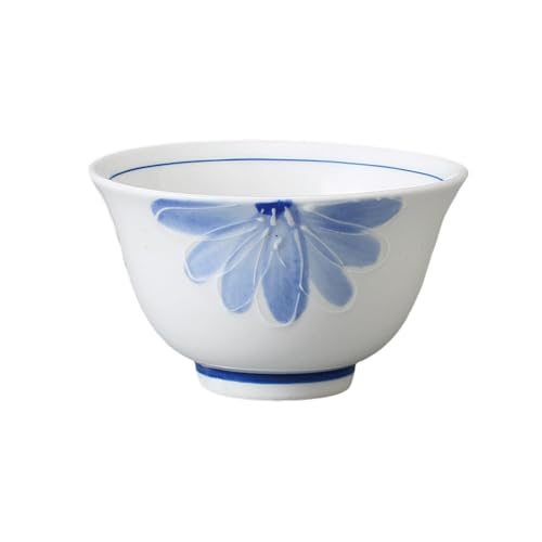 エールネット(Ale-net) 湯呑 煎茶碗 千茶碗 9.3×5.5cm 150cc 濃一珍花絵反千茶 食洗機対応 電子レンジ対応 美濃焼 日本製