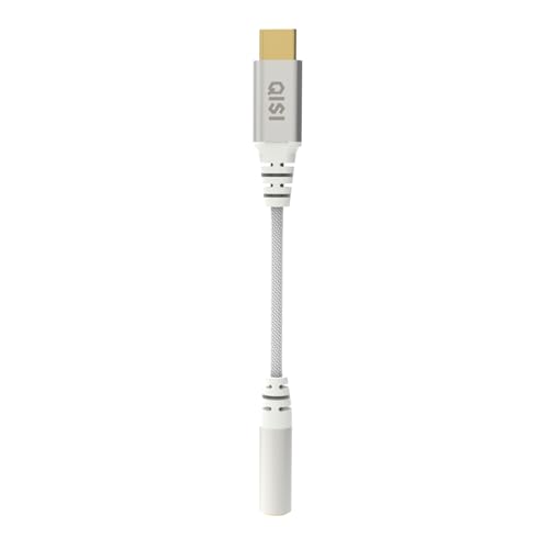 QISI Type-C I[fBIϊA_v^ CzWbNϊ USB C-3.5mm CzϊA_v^[ DAC 32bit/384KHzΉ 4 6cm P[u 30000܂Ȃ ϋviC҂ ʒ ʘb yΉ ACt