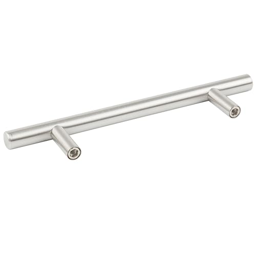 TRIXES Paquete de 20 Manijas en Forma de T en Acero Inoxidable para Cajones Puertas de Gabinete o Cocina   150 mm de ancho; Centros 96mm   Tiradores Cocina