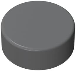 Azulejo de construcción clásico redondo de 1 x 1, 100 piezas de azulejos redondos gris oscuro a granel, compatible con piezas y piezas Lego 98138,