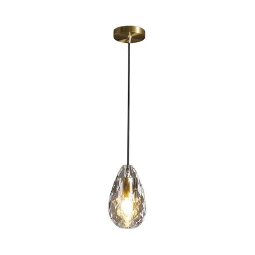 Suspension K9 Crystal en laiton mini lampe suspendue E14 pour chevet et chambre moderne