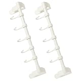 TOKIDNY 2 Stück Küchentuchhalter zum Einhängen Kunststoff Küchenhaken mit Haken Robustes Aufbewahrungsrack für Küchenschranktüren Multifunktional für Küche Bad Balkon ohne Bohren