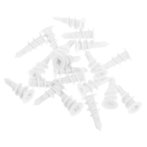 OSOLADY Dry Wall Anchors and Screws Kit 20pcs Expansion Tube Plastic Anchors Sturdy Stable Prevents Plasterboard Instability