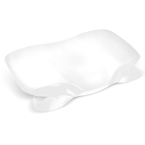 Image of Polyester, Spandex blend Pillowcase for Zelimun Cervical Pillow Only, Ergonomic Case, Smooth & Soft Pillowcase for Sleeping, White Pillow Cover with Zipper