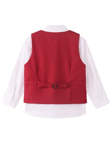 springampgege boy39s formal suit vest solid dress waistcoat vest with pockets size 4-14 years