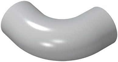 WEBRICK Ladrillos clásicos a granel, redondo 1x1 d 90 grados codo macarrones sin perno tipo agujero de 2 ejes, 100 piezas de ladrillos gris claro,