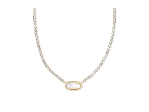 Kendra Scott Womens Elisa Tennis Necklace Gold Ivory Mother of Pearl One Size