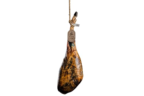 Jamón De Cebo Ibérico 50% Raza Ibérica de Régimen Extensivo 7,5kg aprox. - Caja para Regalo - Envío en 24 a 48h - Curación Mínima de 32 meses y Secado Natural (7.5kg aprox. JAMON ENTERO)