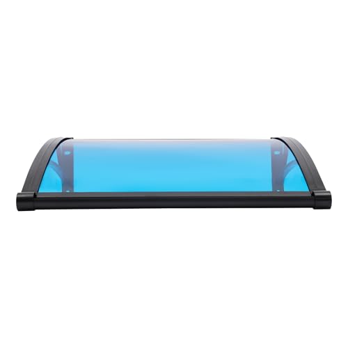 Fenstertürmarkise aus Aluminiumlegierung Sonnenschutz und Regenschutz Bogen Klar Regenschuppen Halbtransparente Pultvordach Überdachung Pultbogenvordach 82x77x29cm