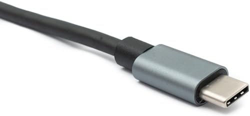 Cable HDMI de 200 cm 4K estándar macho a USB 3.1 tipo C adaptador blanco System-S 4