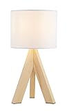  LIGHTING COLLECTION Lampe a poser, 1 lumiere, bois (pin), bois léger, blanc