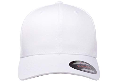 Flexfit Men's Standard Wooly Combed Twill Fitted Baseball Cap, White, Large-X-Large #TOP1