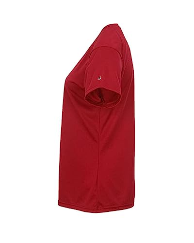 Badger 2162 B-Core Girls Performance Solid Color Lap V-Neck Tee2