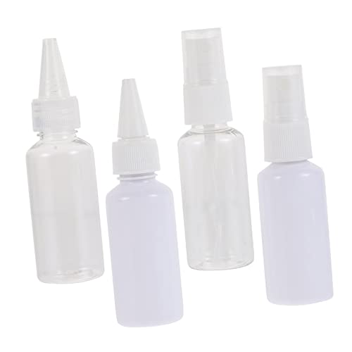 DINHEAROM 4Pcs Portable Squeeze Bottles for Ear Tools and Transparent Dispensing Bottles for Practical Use for Ear Wax Removal and Travel