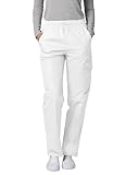 Adar Universal Scrubs for Women - Tapered Cargo Scrub Pants - 506 - White - M