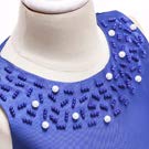 Princess Girl Formal Birthday Party Dress Ruffles 2018 Christmas National Flag Day Size 4T (Navy Blue, 120) #TOP2