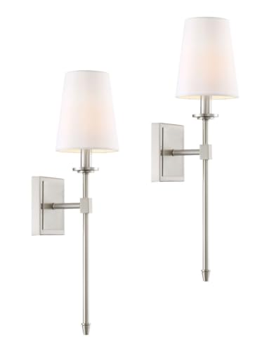 Image of Kira Home Torche 20 inch Mid Century Modern Wall Sconce for Bathroom Vanity, Pack of 2