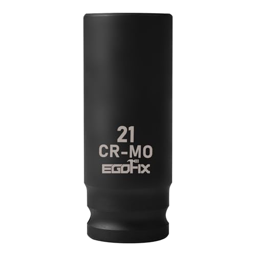 EGOFIX 1/2 Drive Deep Impact Socket 21mm Socket CR-MO Metric 6 Point