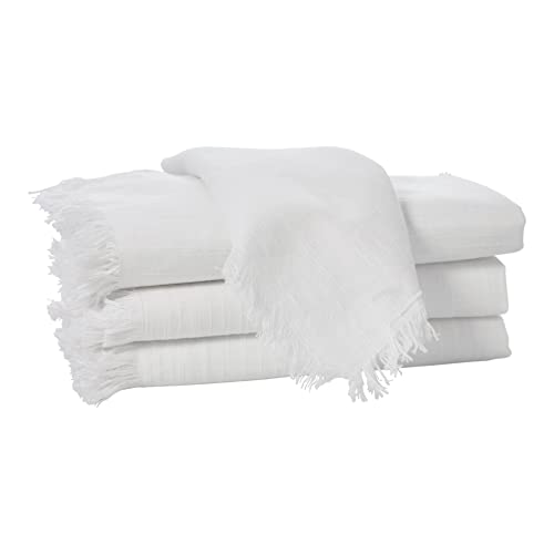 Penguin Home® Set of 4 Cotton Napkin, White, 40 x 40 cm (Set of 4)