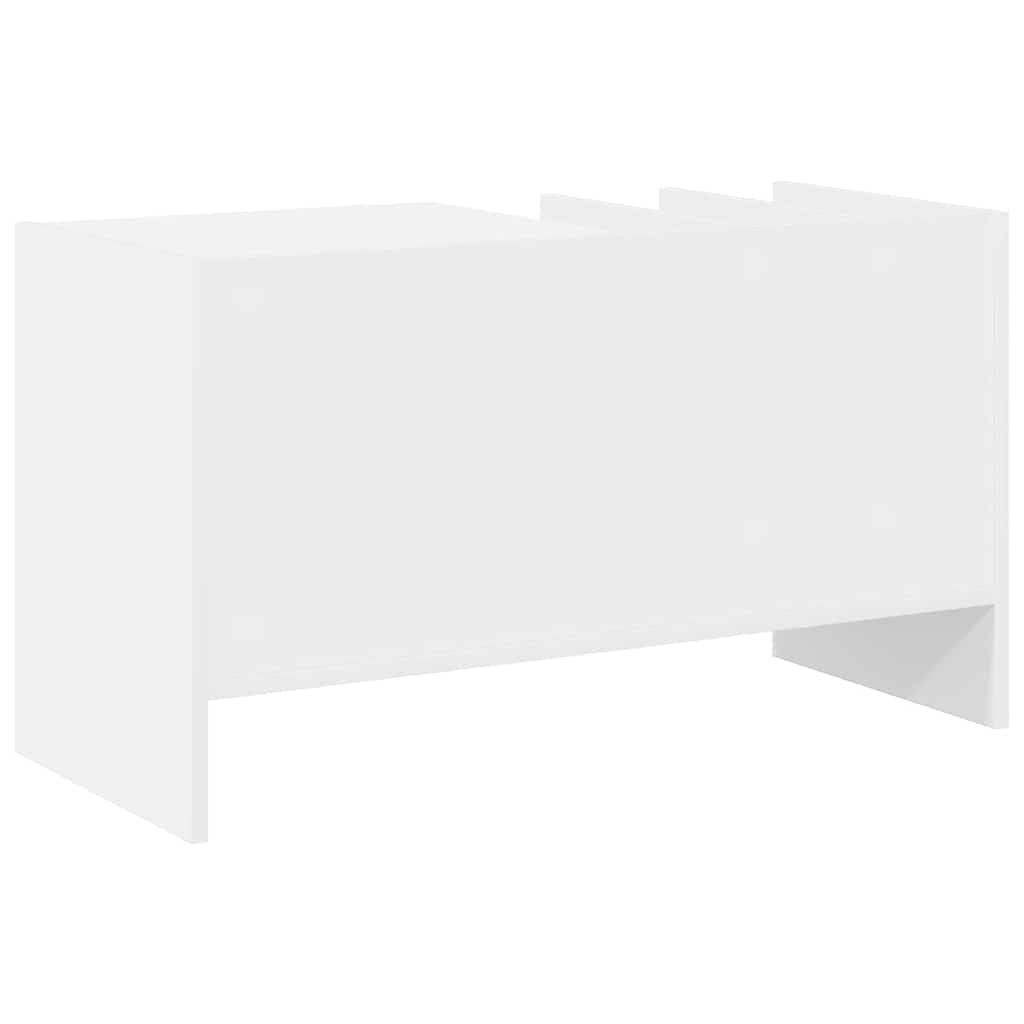 Armario para discos de vinilo, color blanco, 78,5 x 35 x 45 cm, con 6 estantes, versátil como aparador, mueble de TV, estantería para CD o DVD para salón, ahorra espacio y es fácil de limpiar