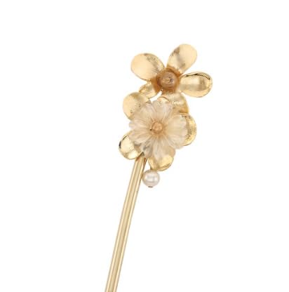 Hotel Del Luna, Pearl Flower binyeo, Korean traditional accessories, Plated(Brass), IMI Pearl, Gold ball, Korean Handmade Accessories & Jewelry