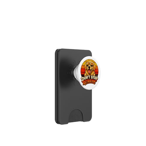 No Dejes de recuperar un Perro Golden Retriever Retro PopSockets PopWallet para MagSafe