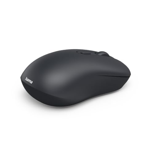 Image of Hama WM-200 Optical Wireless Mouse with Nano Receiver,1600 DPI Optical Sensor, 2.4GHz Connectivity, 5 Year Warranty - (Anthracite /Black) (WM-200)
