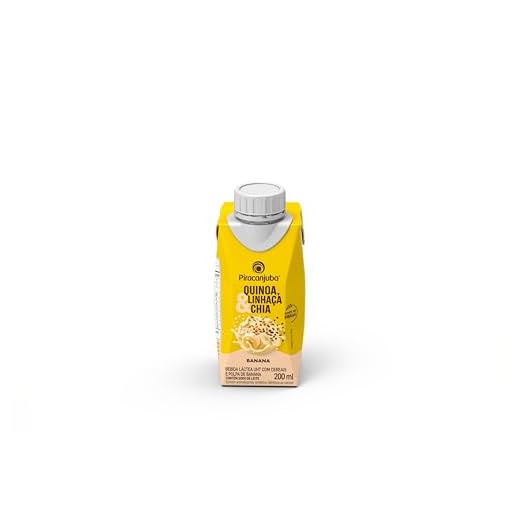 Piracanjuba - Bebida Láctea Quinoa Linhaça e Chia, Sabor Banana, 200Ml