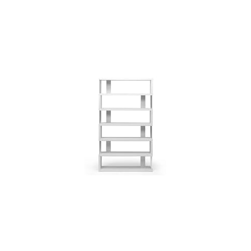 Baxton Studio Barnes 6-Shelf Modern Bookcase, White