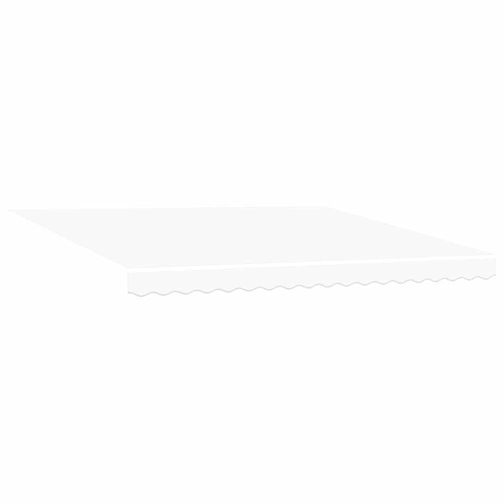 Toile de Rechange Store Banne Blanc 4 x 3 m Polyester 240 g/m², Lambrequin Inclus, Tissu Auvent Imperméabilisé Résistant UV Déperlant, Rechange Universelle Balcon Terrasse Jardin