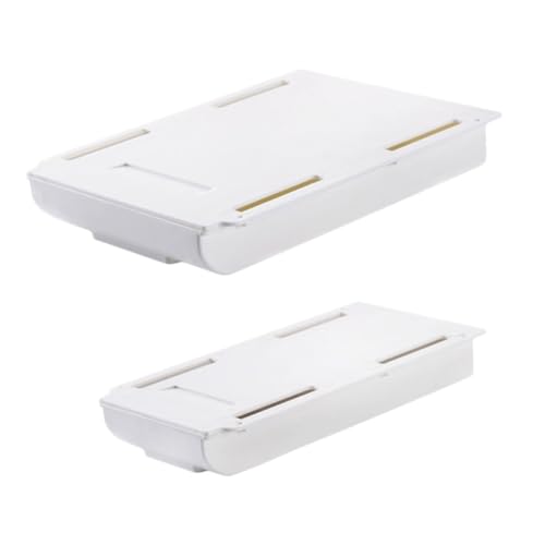 TEHAUX 2個 壁掛け式小抽? 文房具収納 引き出しプ収納ボックス 製 耐久性 卓上整理 省スペース 後付け簡単 ホワイト