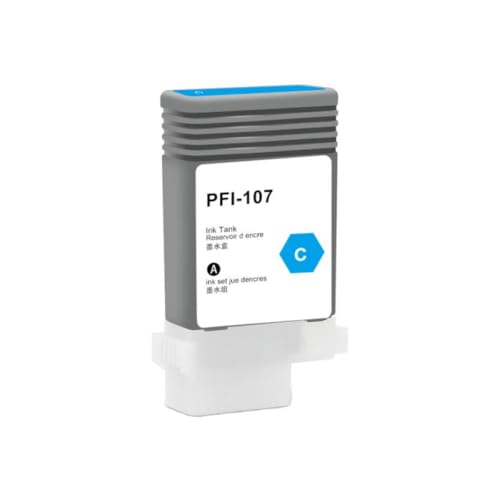 Cartouche d'encre PFI 107 cyan rechargeable de 130ml avec puce pour imprimante ImagePROGRAF