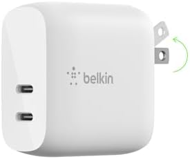 Belkin 40W Dual Port USB-C Wall Charger, USB Type C Charger Fast Charging for iPhone 16, 16 Plus, 16 Pro, 16 Pro Max, 15, 15 Pro, 15 Pro Max, iPhone 14 Series, Galaxy S24 Ultra, iPad, AirPods & More