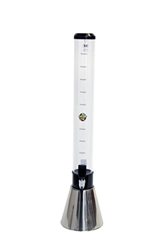 Beer Tubes Conic Metal Beverage Tower Dispenser with Regular Tap, 100 oz. Tall Tube, COM-32-R