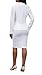 Women's 2 Piece Suit Skirt Set Business Casual Long Sleeve Blazer and Pencil Skirt Sets White XL