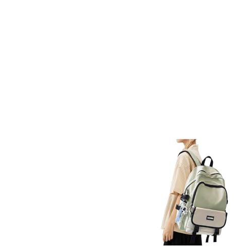 VECAVE Lightweight Backpack for Women Men, Travel Casual Daypack Laptop Rucksack, Waterproof College High Secondary Bookbag Daily Bag, LightGreen